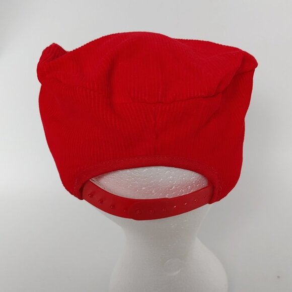 VINTAGE COORS Beer Poorboy Hat Cap Corduroy Hat RED Embroidered - Picture 7 of 8